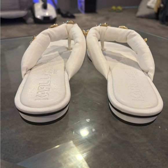 Karl Lagerfeld White Women's Sandals 10 - Picture 5 of 9